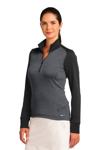 Nike Golf Ladies Dri-FIT 1/2-Zip Cover-Up w/ embroidered Cobleskill logo